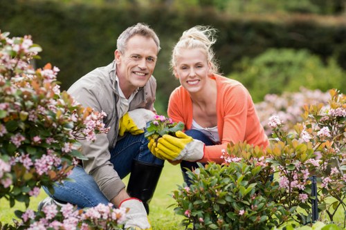 Low-carbon electric van used by gardening service